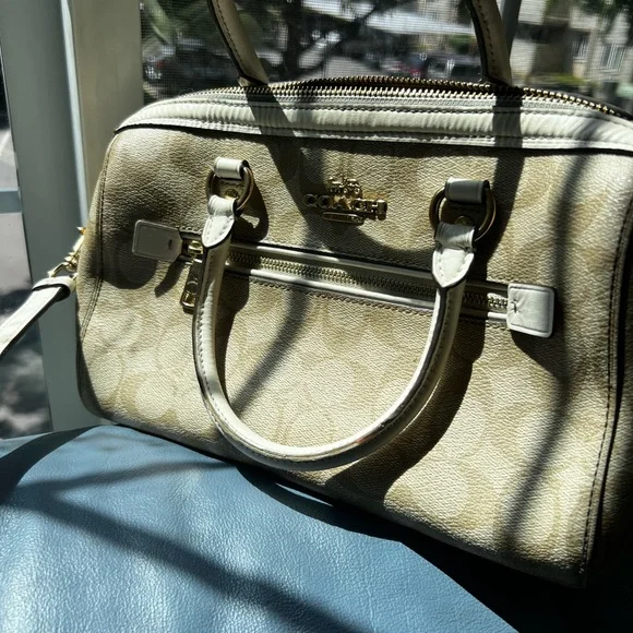 Coach Beige Signature Handbag/crossbody - Picture 2 of 6